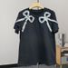 Women's 3D Floral Applique Short Sleeve T-Shirt Embroidered Flower Detail round Neck Cotton Top Fashion Summer Tee_ecoleips.com