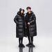 Black Gold Long & Short Down Jacket For Men & Women, Fashionable Hooded Winter Coat, Ultra-Warm Loose Fit Parka With 600 Fill Power, Waterproof_ecoleips.com