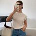 In Stock 2026 European And American Cross-border Women's Spring/summer Round Neck Patterned Small Flutter Sleeve_ecoleips.com