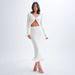WG086 Spring 2025 Design-Wave Hem Long Skirt Women's Solid Color Knit Two-Piece Set_ecoleips.com