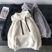 Women’s Clothing lamb wool sweater women autumn and winter ins waitmore hooded plus velvet thick loose coat_ecoleips.com