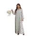 Women's Clothing Middle East Saudi Arabia Muslim Robe Flower Print Beaded Arabic Dress Abaya_ecoleips.com