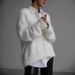 Women's V-Neck Knit Cardigan Cozy Faux Mink Fur Oversized Sweater Coat, Loose Fit Long Sleeve Open Front Casual Top (Beige/Gray/Pink/White)"_ecoleips.com
