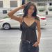 Women's Thin Lace Trimmed Camisole Fashionable Printed Vest Spring Summer Tank Top Regular Fit Polyester Hot Girl Style_ecoleips.com