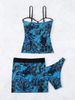 3 Pieces Print Tankini 2026 & Beach Skirt Swimsuit Women Sexy Swimwear Female Bathers Bathing Swimming Suit Summer Beachwear_ecoleips.com