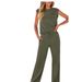 European And American Casual Solid Color New Sleeveless Top High Waist Wide-Leg Pants Women's_ecoleips.com