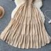 Women's Clothing Gentle Style Suspender Dress For Women Heavy Sequin Embroidery Waist Slimming Temperament Super Fairy Ruffled Long Skirt_ecoleips.com