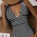 Aria Basics New European And American Style Triangle One-piece Swimsuit, Sexy Striped Swimsuit Women, Multi-color Printed Bikini For_ecoleips.com