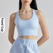 Women's Shockproof Sports Bra Anti-Sagging U Neck Racerback Yoga Fitness Vest Bare Skin Contact_ecoleips.com
