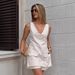 Women's Clothing Fashion V Neck Vest Top Shorts Suit Summer Khaki Workplace Two Piece Suit For Women_ecoleips.com