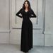 Hot-Selling Women's Fashion 2025 Summer New Fashionable Elegant Slim Waist Long Sleeve Dress Wholesale_ecoleips.com