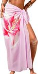 Women's Swimsuit Summer Floral Print Chiffon High Slit Transparent One Size Fits All New 2026_ecoleips.com