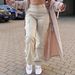 Women's Clothing Casual Overalls Spring And Summer Retro Multi Pocket Straight Long Pants_ecoleips.com