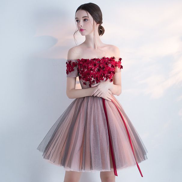 women's Sister group bridesmaid dresses simple and elegant, fairy-like temperament, summer mid-length wedding bridesmaid dresses_ecoleips.com