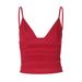 INS Fashion Street Sexy V-Neck Solid Color Crop Top Versatile Slim Fit European And American Style Small_ecoleips.com