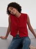 Cross-border Women's Clothing Wholesale: European And American Style Fashion Lace-up Knitted Vest, Solid Color Versatile_ecoleips.com