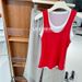 Color-Block Two-Piece Sports Casual Vest Women, Stretchy Slim Fit, Slimming Design, Vsatile Camisole Top For_ecoleips.com