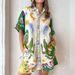2026 New Spring Women's Clothing European American Fashion Outfit Loose Printed Short-Sleeve Cardigan And Shorts Set_ecoleips.com