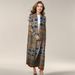 Women's New Printed Robe Long Sleeve Muslim Cardigan Dress_ecoleips.com