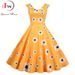 Summer Dress Women Sweet Peter Pan Collar Vintage Elegant Music Note Print Slim Sleeveless Party Dresses Robe_ecoleips.com