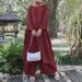 2025 Muslim Two-Piece Women's Clothing Solid Color Spring And Autumn Long Pullover Loose Plus Size Set_ecoleips.com