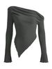 Women's Clothing Sexy Pullover Oblique Collar Texture Knitted Long Sleeve British Style Solid Color Off Shoulder Design Slim Tops For Women_ecoleips.com