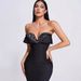 Sexy Black Bandage Dress With Rhinestone & Sequins, Deep V Neckline, High Waist, Bodycon Party Dress For Women, S/M/L_ecoleips.com