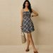 Ruihou Women's Plaid Mini Dress Sexy Autumn Short Skirt Slim Fit Casual English Style Thin Material For Summer Fashion_ecoleips.com