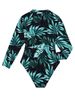 Women's Swimwear 2023 Zipper Long Sleeve Trendy Printed Swimsuit Popular New Product Recommendation One-Piece_ecoleips.com
