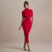 Women's European American Style Solid Color Fashion Shawl Slim Fit Open Back Dress Irregular Pleats Spring New 2026_ecoleips.com