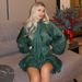 Women's Fashion Bow Tie Top High Waist Pleated Skirt Casual Suit Clothing Set_ecoleips.com