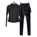 Women's Clothing Running Sports Suit Women's Morning Running Suit Fashionable 2024 New Spring Yoga Loose Outdoor Leisure Fitness Tops_ecoleips.com