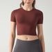 Women's Clothing Short Sleeved Waist Slimming Sports Fitness Clothes Tops Round Neck Breathable Quick Drying Pilates T Shirt_ecoleips.com