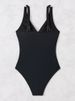 Vigoashely 2026 Sexy Strapped Swimwear Women Solid Push Up One Piece Swimsuit Backless Lady Monokini Beach Summer Bathing Suit_ecoleips.com