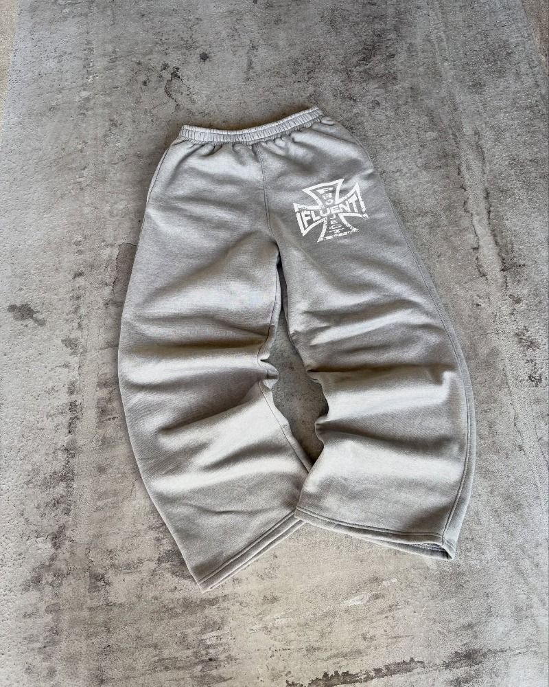 Unisex Printed Sweatpants With Elastic Waistband Loose Fit Casual Pants For Men & Women - Streetwear Fashion In Gray & Blue (S-6XL)_ecoleips.com