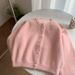 Cross-border Mink Velvet Cardigan Sweater Women, New Spring Autumn Style, Pearl Button Top, Loose And Casual_ecoleips.com