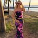 Summer Fashion Hot Girl Printed Vacation Set Sexy Lady Strapless Top High Waist Long Skirt For Women_ecoleips.com