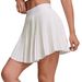 Women's Summer Casual Mini Skirt With Pockets Breathable Pleated Sportswear Outdoor Tennis Straps Lining Fitness Clothing_ecoleips.com