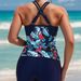Women's Floral Tankini Swimsuit Set With Shorts, Modest Two-Piece Swimwear For Beach & Pool_ecoleips.com