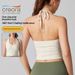 Cross-border Halter Neck Beauty-back Yoga Camisole With Fixed Integrated Cups For Women, Summer Slim-fit European And_ecoleips.com
