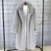 Women’s Long Faux Fur Coat, Winter Warm Thick Trench Coat, Elegant Faux Fox Fur Blazer Style Jacket, Fashion Outerwear For Fall & Winter_ecoleips.com