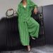 Women's Clothing Autumn Commuter Temperament Flower Striped Loose Suit Jacket Casual Suit_ecoleips.com