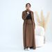 Modest Abaya Dress Aiyirui Modest Two-Piece Set – Long Sleeve Cardigan + Flowy Midi Skirt (M-XL, 4 Elegant Colors)_ecoleips.com