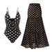Aria Basics 2026 New Swimwear European American Sexy V-neck Black And Gold Polka Dot One-piece Swimsuit For Women Beach Vacation_ecoleips.com