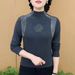 European-Made Garment In Extra-Large Size, Featuring A Half-High-Necked Woolen Long-Sleeved Undershirt/T-Shirt That's Ve_ecoleips.com
