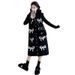 Autumn New Korean Fashion Jacquard Vest + Base Shirt Two-Piece Maternity Dress_ecoleips.com