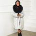 Luxury Faux Fur Coat For Women - Long Plush Winter Coat, Soft & Warm, Fashionable Outerwear For Fall & Winter (Black/Yellow Long Hair/Snow_ecoleips.com