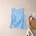 Aria Basics Aria Basics 2026 European And American New Style Pre-shrunk Bamboo Cotton Breathable V-neck Casual Versatile Sleeveless Tank Top_ecoleips.com