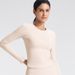 Women's Slim Fit Long Sleeved Yoga Top Quick Drying Sports T-Shirt For Fitness Running Training_ecoleips.com