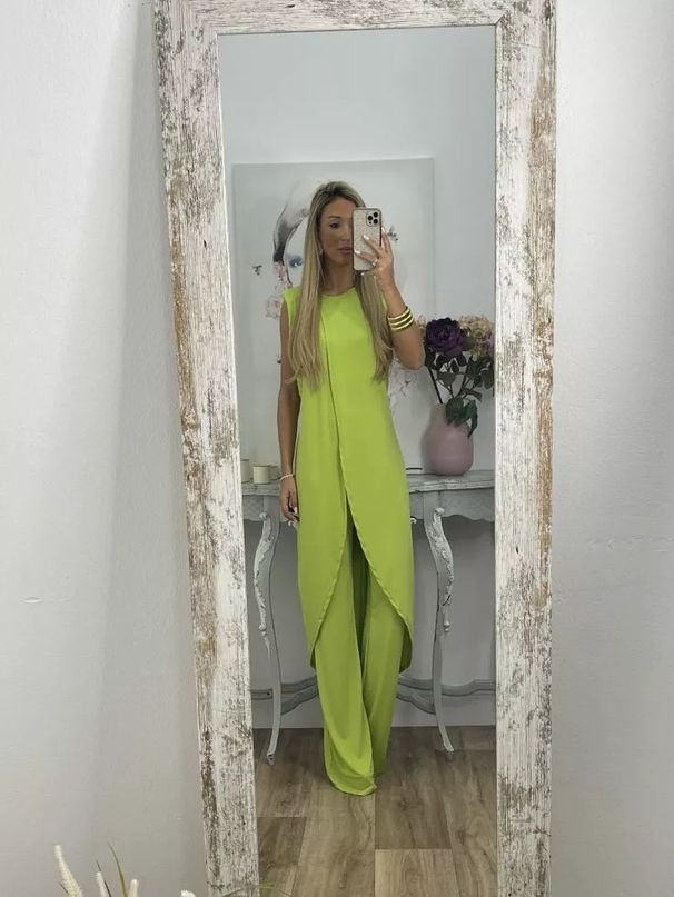 Women's Casual Two Piece Set Sleeveless round Neck Summer Outfit Loose Fit European American Style_ecoleips.com